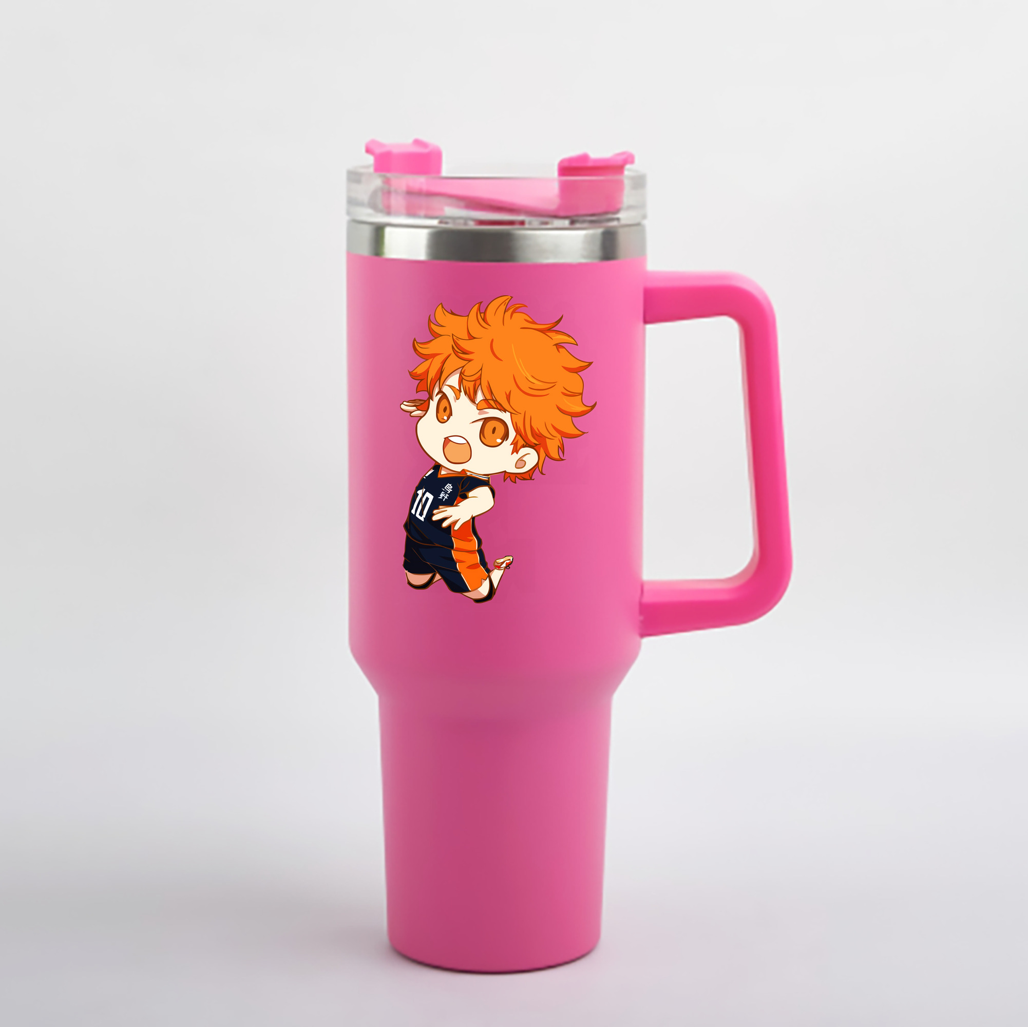 （画像用） ハイキュー!! Haikyu!! 1200mL車用タンブラー - クリスタルステッカー（プラスチックストロー付き）